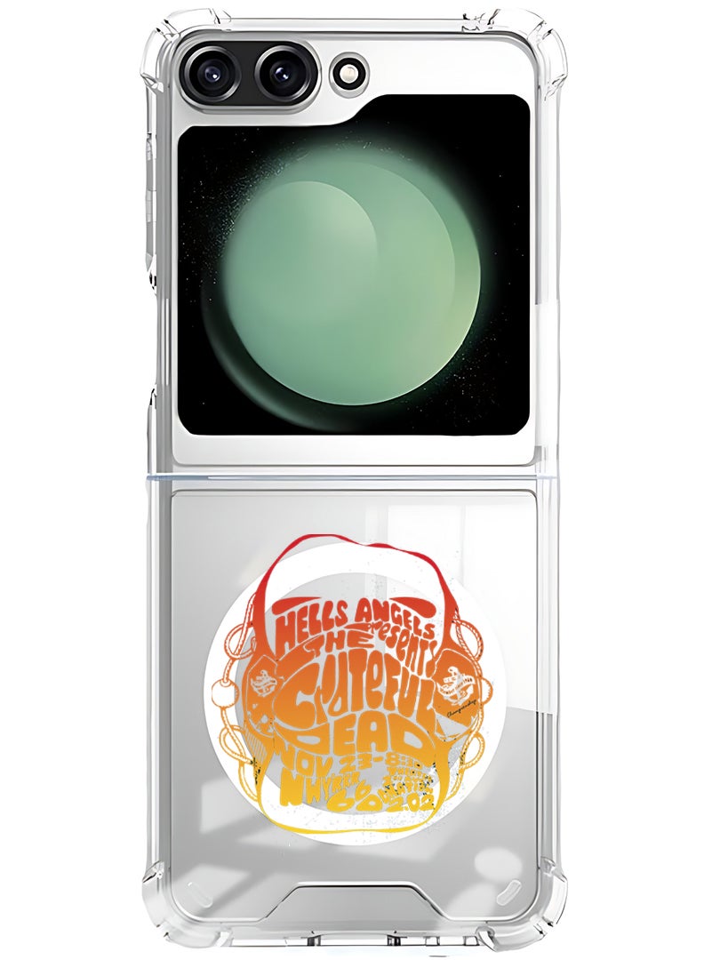 Theodor Magnetic Case for Samsung Galaxy Z Flip 5 Compatible with MagSafe Wireless Charging, Shockproof Phone Bumper Cover Hells angels - Image 1