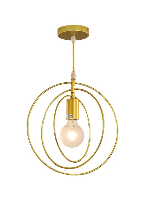 Industrial Vintage Design E27 Pendant Light Fixture/120cm Length/Golden