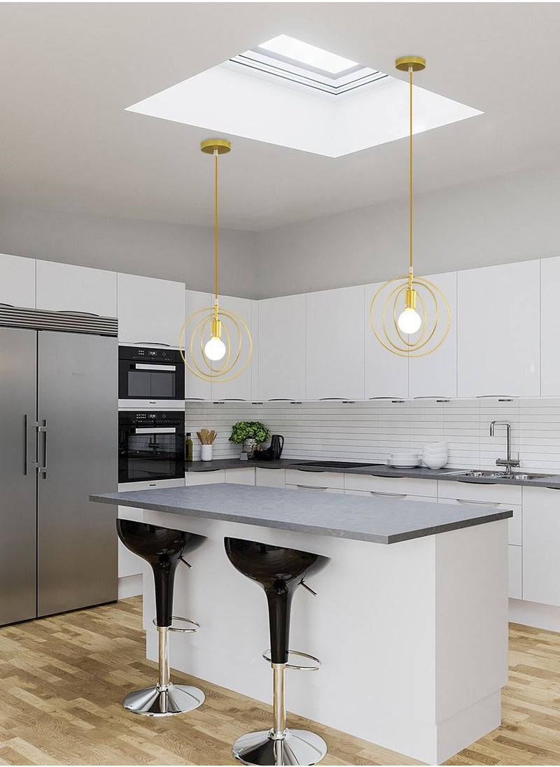 Industrial Vintage Design E27 Pendant Light Fixture/120cm Length/Golden