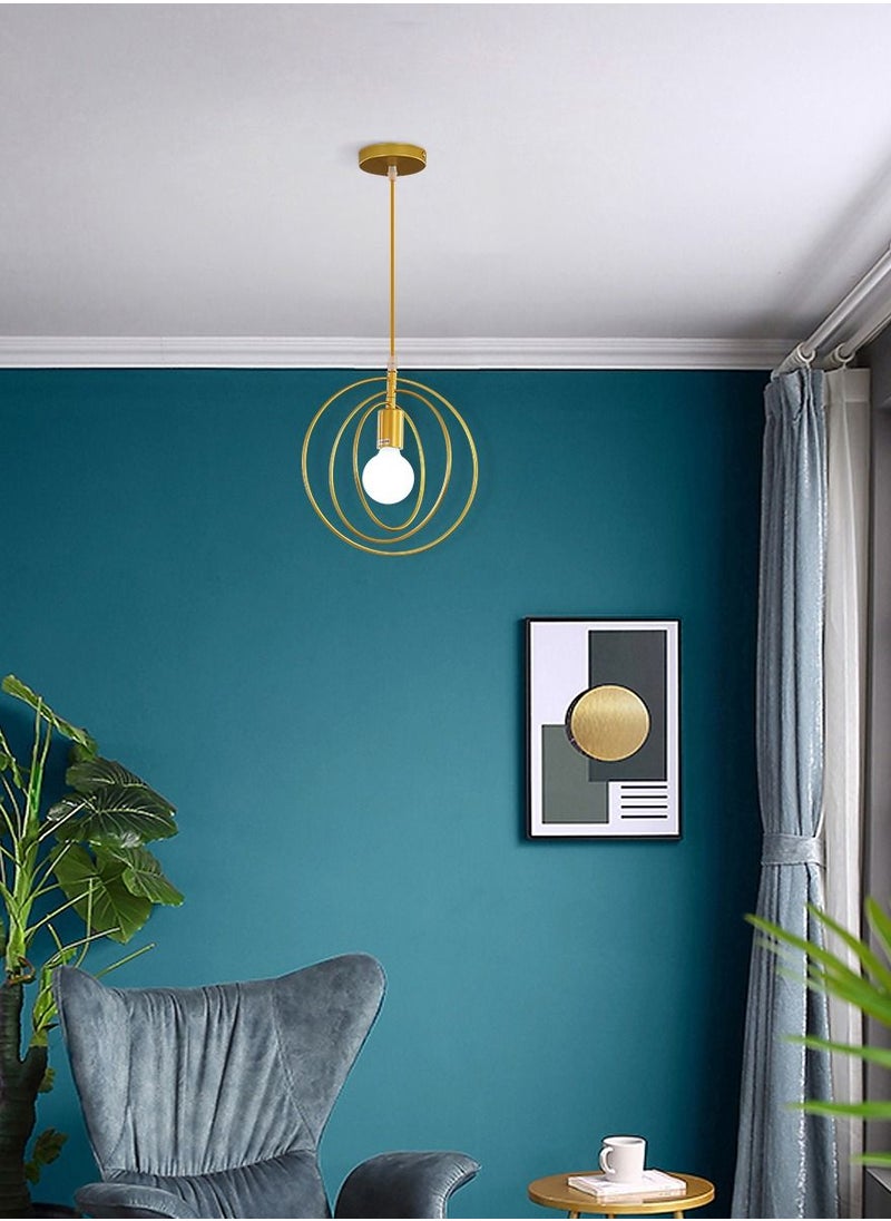 Industrial Vintage Design E27 Pendant Light Fixture/120cm Length/Golden