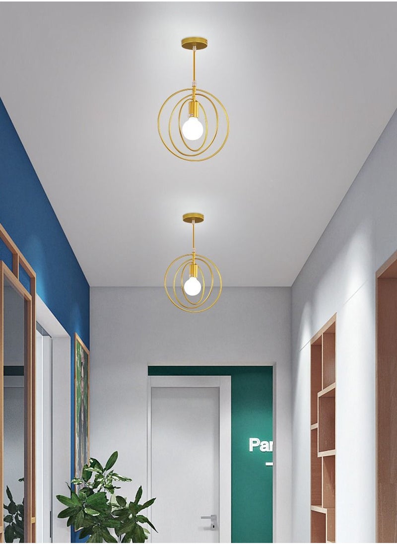 Industrial Vintage Design E27 Pendant Light Fixture/120cm Length/Golden