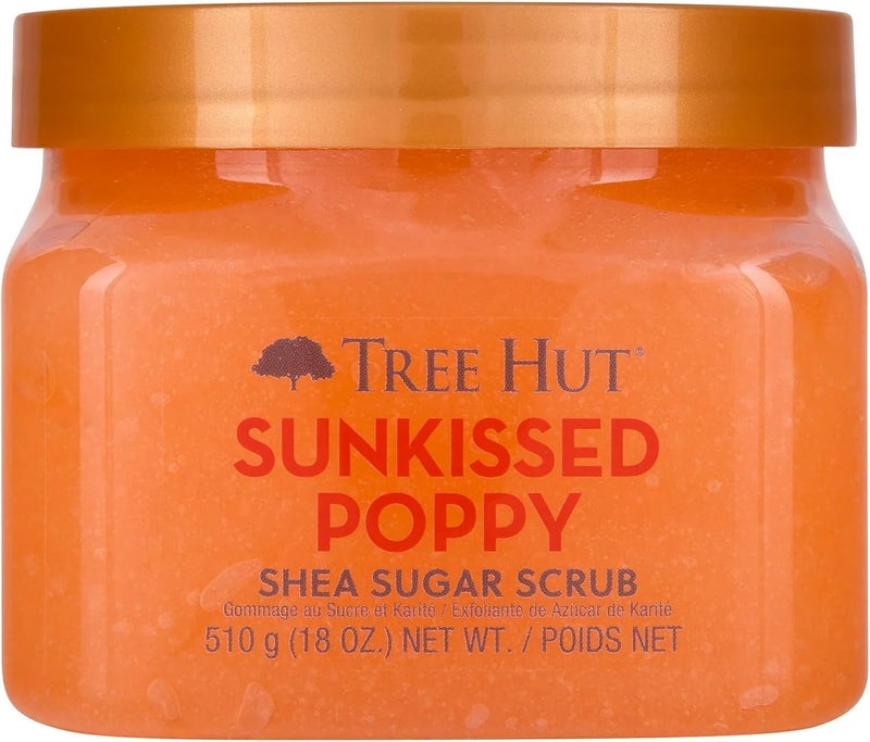 Tree Hut Sunkissed Poppy Shea Sugar Scrub - 510g Exfoliating Body Scrub - Image 1