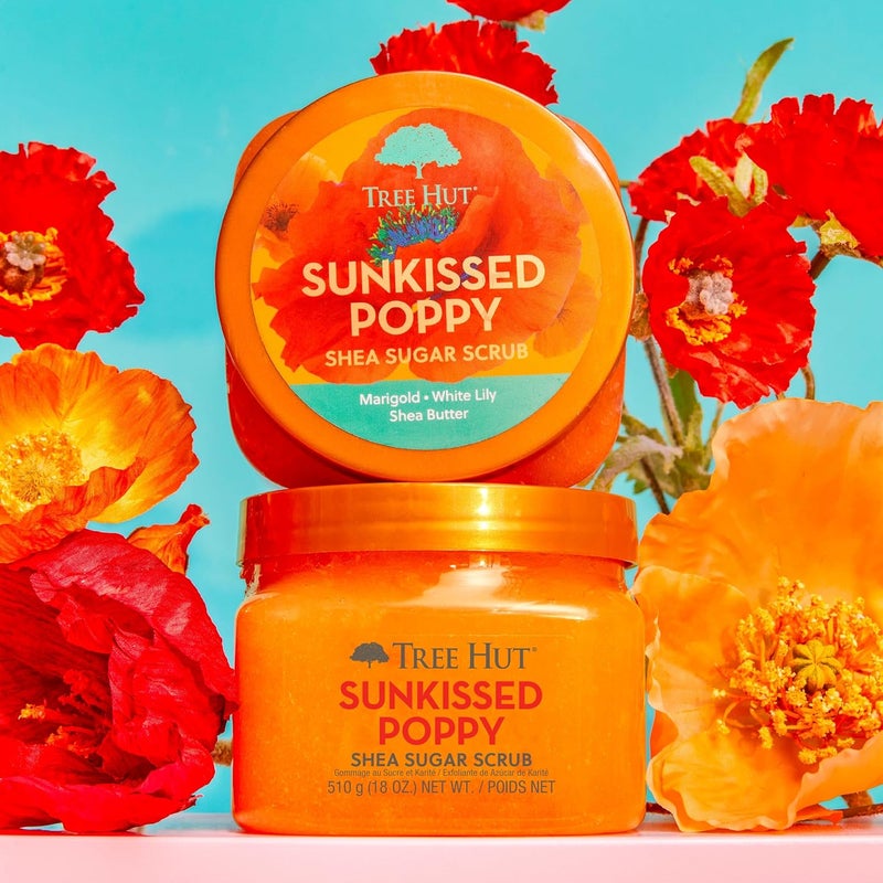 Tree Hut Sunkissed Poppy Shea Sugar Scrub - 510g Exfoliating Body Scrub - Image 5