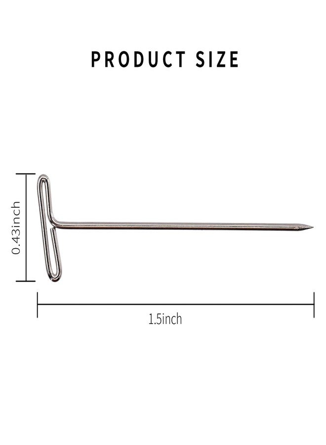 EDOBLUE Gem 1.5-Inch T-Pins - Steel T-pins for Blocking Knitting - 100 per Box (87T) - Image 2