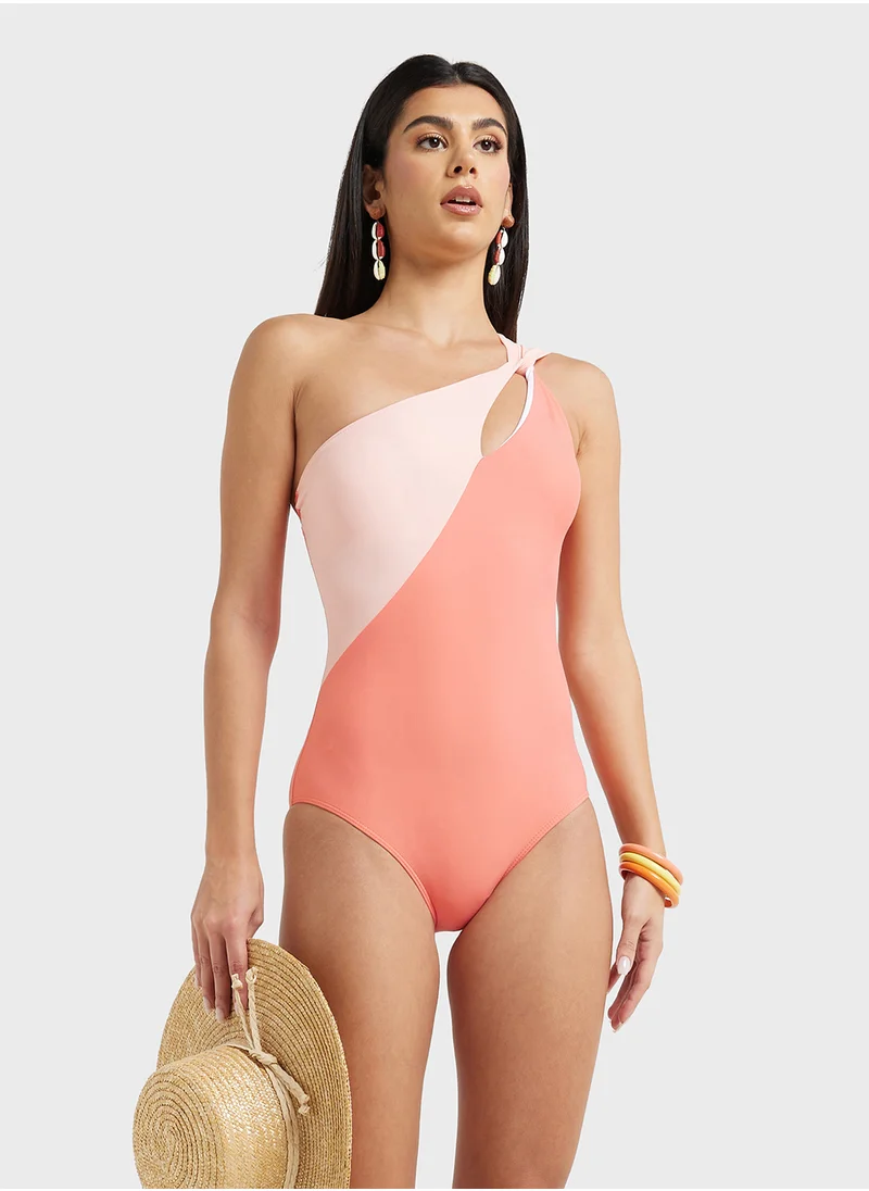 ELLA Two Toned Swimsuit With Cutout