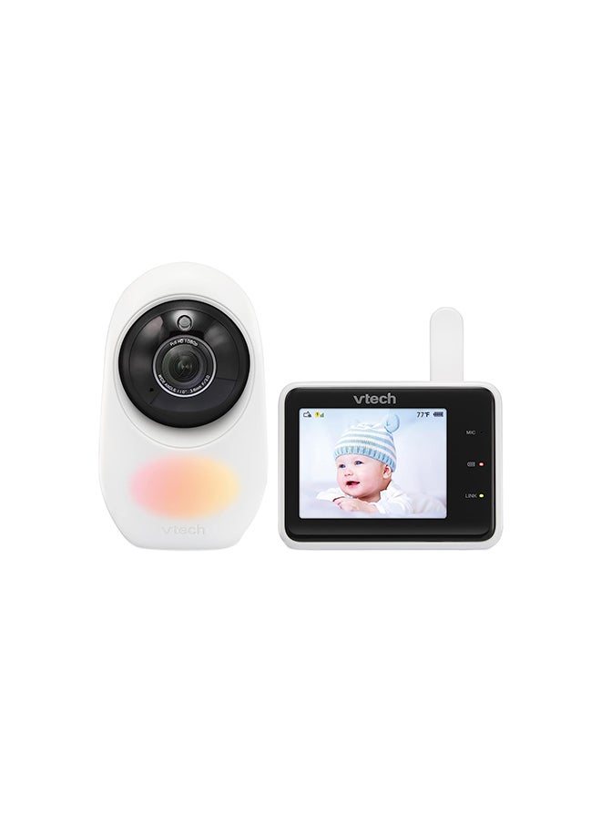 vtech - 2.8 Inch 2 Camera Smart Wi Fi 1080P Hd Video Baby Monitor With Remote Access White - Image 1
