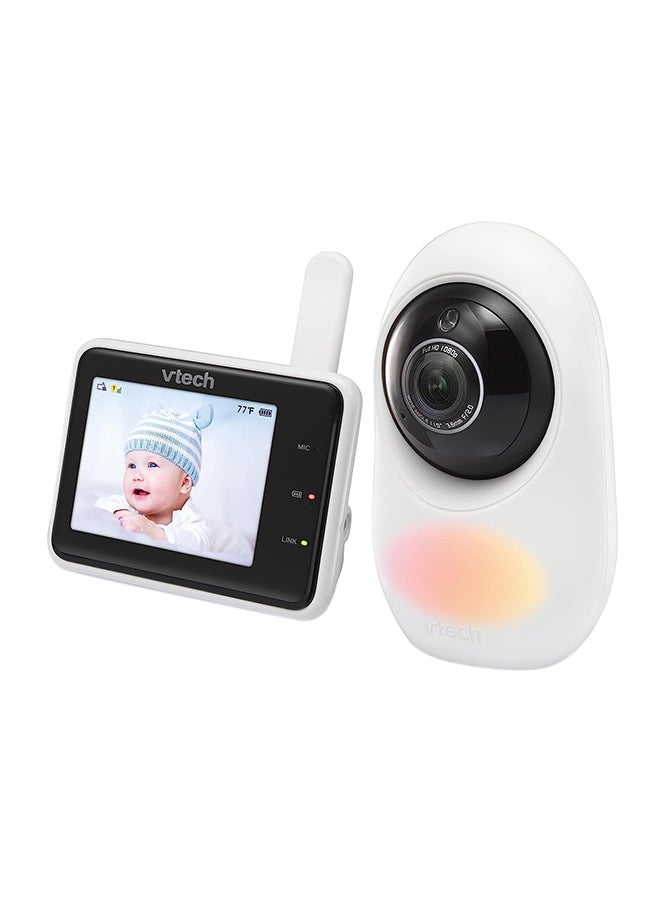 vtech - 2.8 Inch 2 Camera Smart Wi Fi 1080P Hd Video Baby Monitor With Remote Access White - Image 1