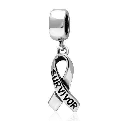ARTCHARM Survivor Ribbon Dangle Charm - 925 Sterling Silver - fit Women Charms Bracelets - Image 2