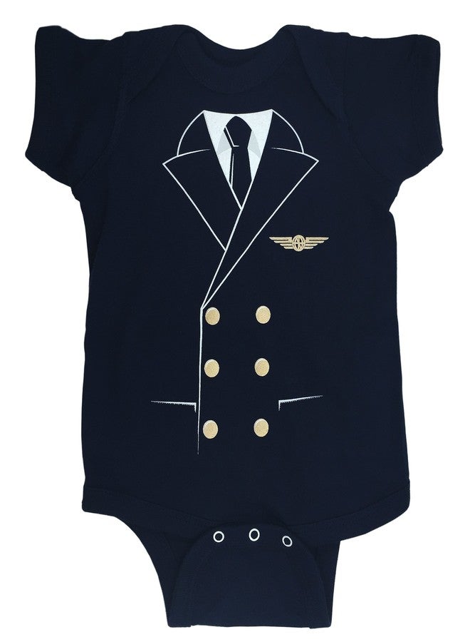 Luso Aviation بدلة الطيار للأطفال، لون كحلي (6 أشهر) - Image 1
