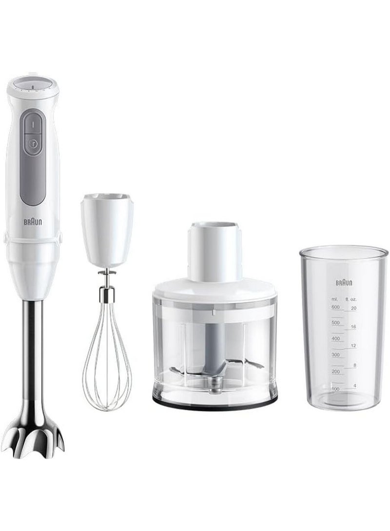 BRAUN Multiquick 5 3 In 1 Hand Blender Set 1000W With Beaker 500 ML Chopper Whisk Powerbell Vplus 21 Speeds MQ 50236 M - Image 1