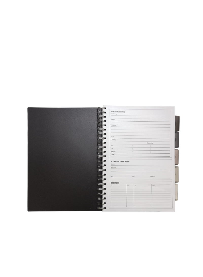Pukka Pad, A4 Executive Project Notebook 3-Pack - 29.7 x 21cm - Wirebound Notebook with 8mm Feint Ruled Lines on 80GSM Paper - Includes 5 Repositionable Dividers with Storage Pockets - 250 Pages - Image 4