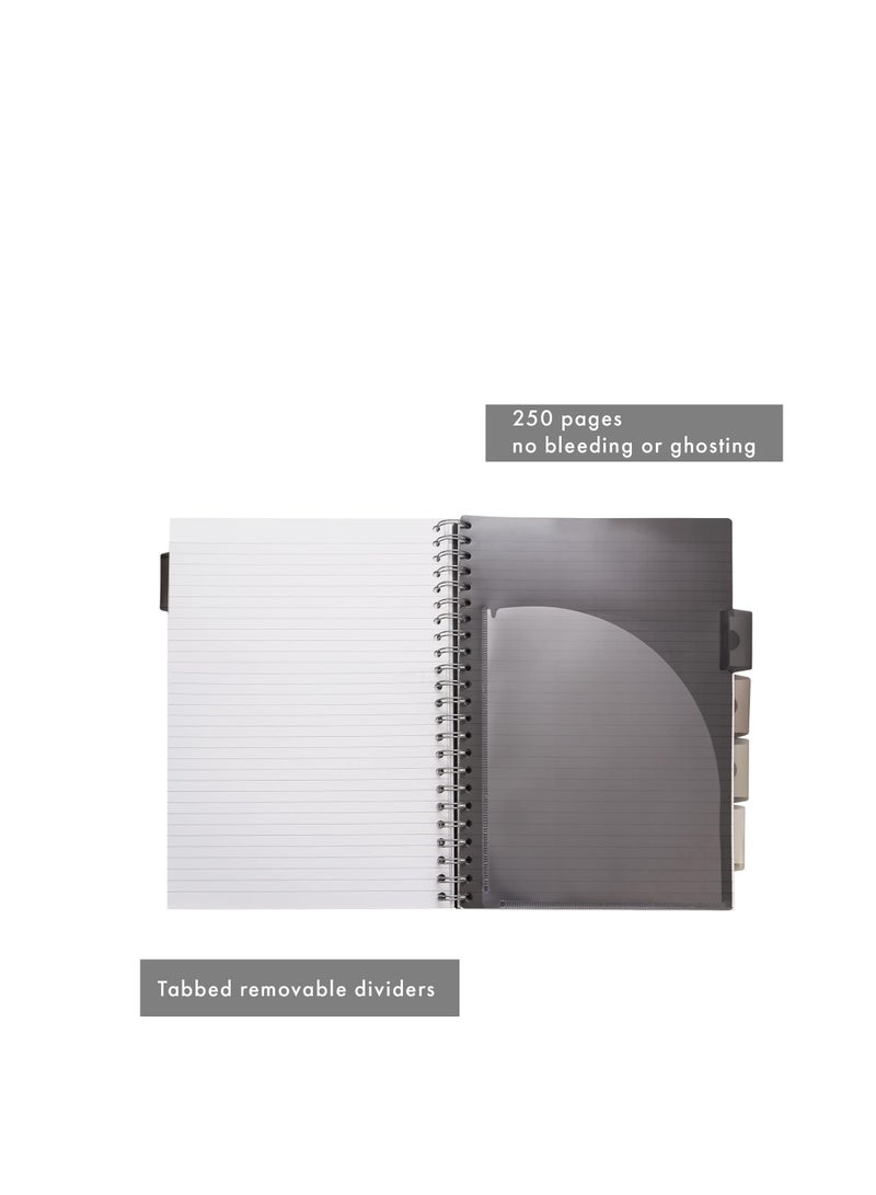 Pukka Pad, A4 Executive Project Notebook 3-Pack - 29.7 x 21cm - Wirebound Notebook with 8mm Feint Ruled Lines on 80GSM Paper - Includes 5 Repositionable Dividers with Storage Pockets - 250 Pages - Image 5