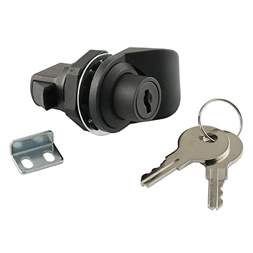 Eoutstanding Push Button Latch Lock Replacement Boat Tool Box with Keys for Glove Boxes and Radio Boxes Black