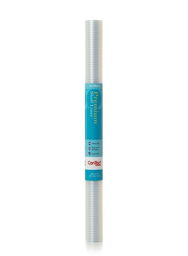 Con-Tact Brand Premium Plus Non-Adhesive Shelf Liner, Heavy Duty and Multi-functional Drawer Liner, 18" x 4', Ribbed Clear, Pack of 6 Rolls - Image 1