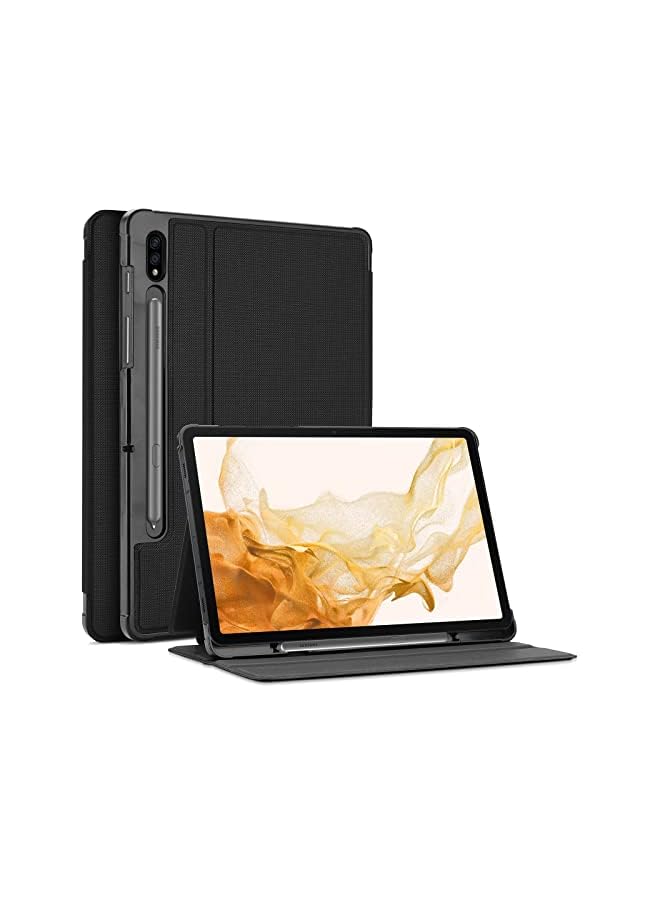 Procases Case for Galaxy Tab S7 FE 5G 2021/S8 Plus 2022/S7 Plus 2020 12.4 inch with S Pen Holder, Smart Cover for 12.4" Samsung Galaxy Tablet (SM-X800 X806 T730 T736 T970 T975 T976 T978) -Black - Image 2