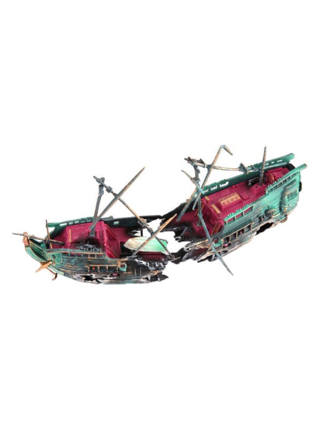 NIBEMINENT Aquarium Fish Tank Decorative Boat Multicolour