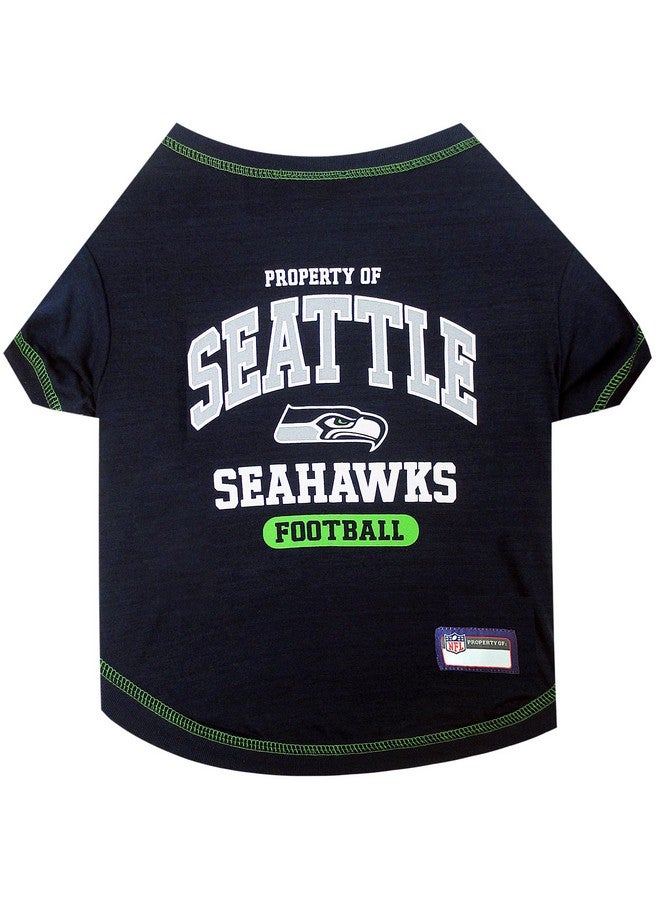Pets First PET SHIRT for Dogs & Cats - NFL SEATTLE SEAHAWKS Dog T-Shirt, Medium. - Cutest Pet Tee Shirt for the real sporty pup - Image 1