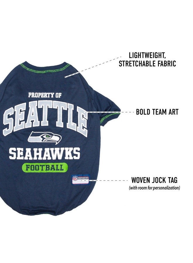 Pets First PET SHIRT for Dogs & Cats - NFL SEATTLE SEAHAWKS Dog T-Shirt, Medium. - Cutest Pet Tee Shirt for the real sporty pup - Image 5