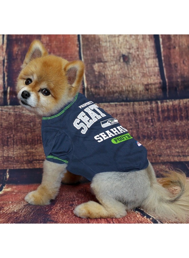 Pets First PET SHIRT for Dogs & Cats - NFL SEATTLE SEAHAWKS Dog T-Shirt, Medium. - Cutest Pet Tee Shirt for the real sporty pup - Image 3