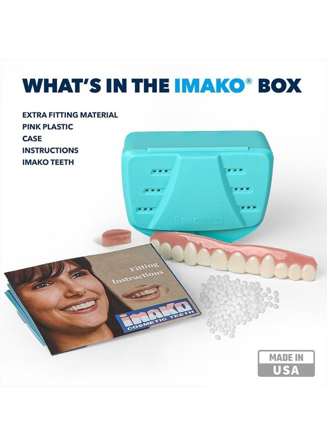 Imako Premium Cosmetic Teeth - 1 Pack - Small, Natural White - Upper Veneers - Custom Fit at Home, DIY Smile Makeover - Made in USA - Image 2