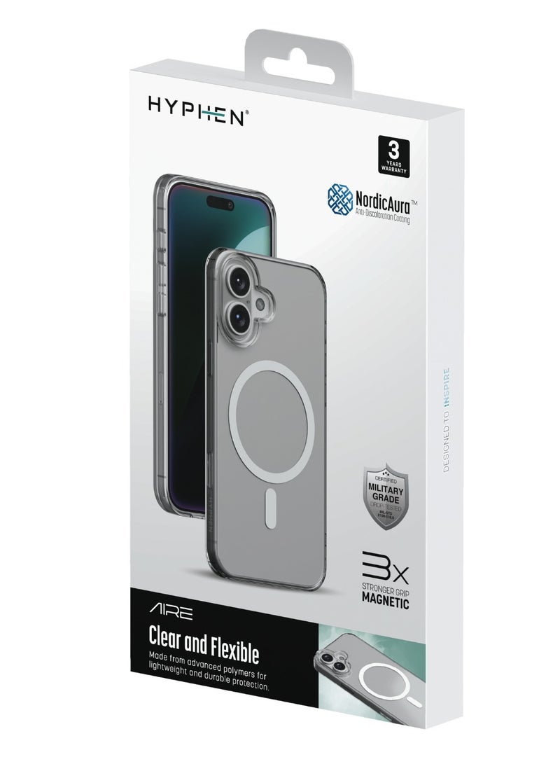 HYPHEN AIRE MagSafe Clear Case - iPhone 16 Plus - 6.7
Military Grade Drop-Tested Case Clear - Image 1