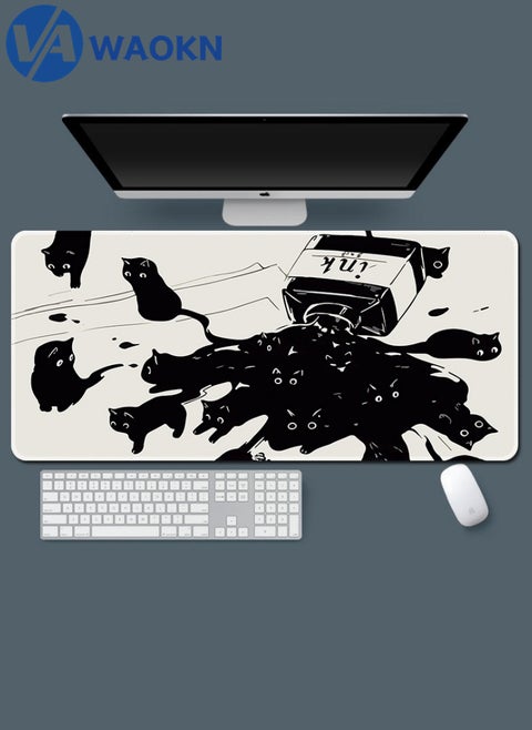 Large Gaming Mouse Pad XL Anti-Skid Mousepad Large Keyboard Mouse Pad Desk Mat with Stitched Edges Super Creative MousePad