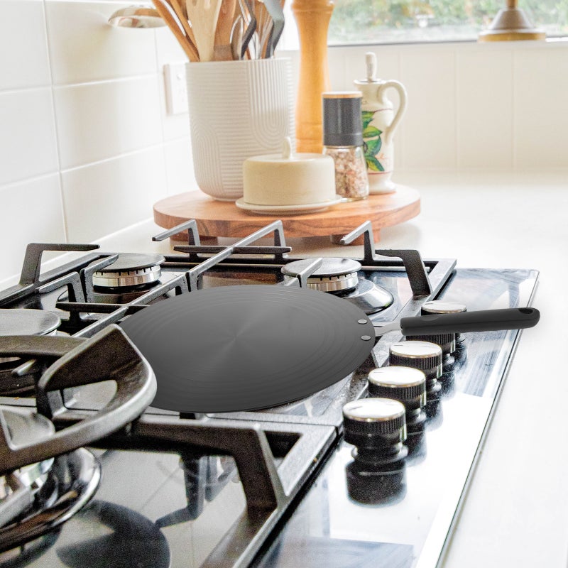 1 Pc Pot Plate Cooker Heat Conduction Plate with Handle (Black) - Image 1