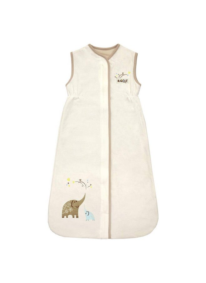 Marquebaby Unisex Baby Sleeping Bag Super Soft Baby Wearable Blanket Creamy Elephant Medium  - Image 1