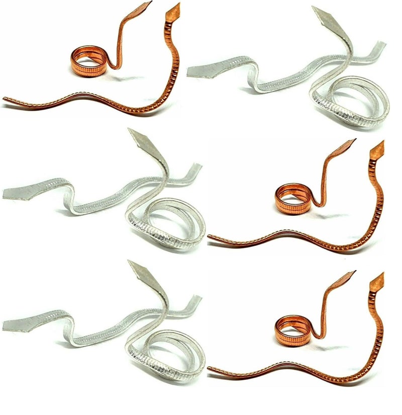 Krisah Pack of 6 Pairs Nag Nagin Joda for Kaal Sarp Dosh Niwaran/Neev Puja (Copper & Silver) - Image 1