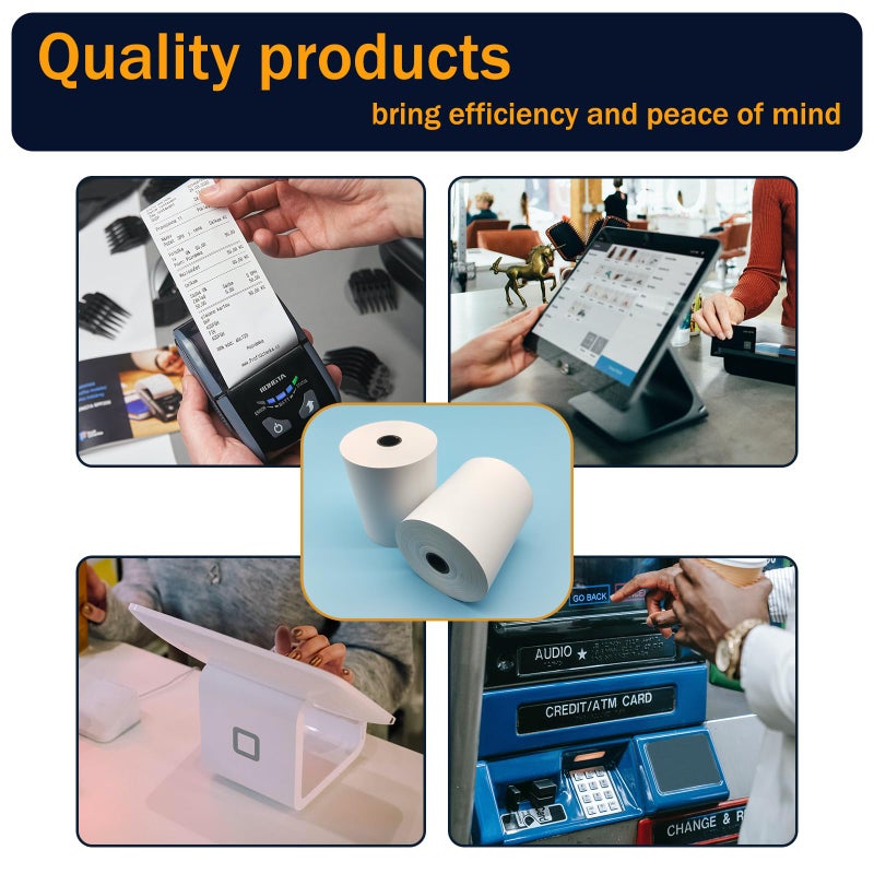 Bigger (10 Rolls) 3 1/8 x 230 Thermal Paper Rolls, BPA Free Thermal Receipt Paper Rolls, 3.125 inch Wide and 230 ft Long Per Thermal Paper Receipt Roll - Image 5