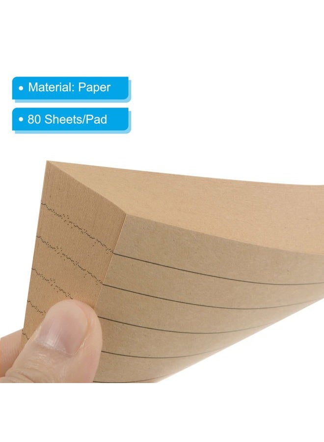 PATIKIL ملاحظات لاصقة 3 × 3 بوصة، عبوة 3 دفاتر ملاحظات فارغة مع خطوط وشبكات لاصقة ذاتيًا 80 ورقة/دفتر ملاحظات للمكتب المنزلي والأعمال، بني - Image 4