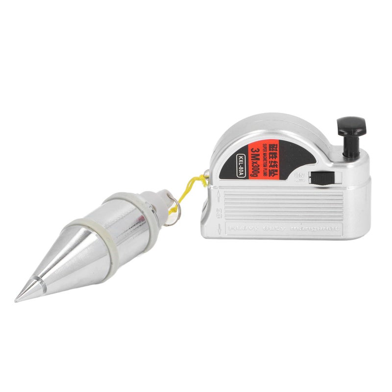 Adjustable Magnetic Wire Hammer 15oz Alloy Steel Plumbbob Flexible Line Retractable Pins - Image 3