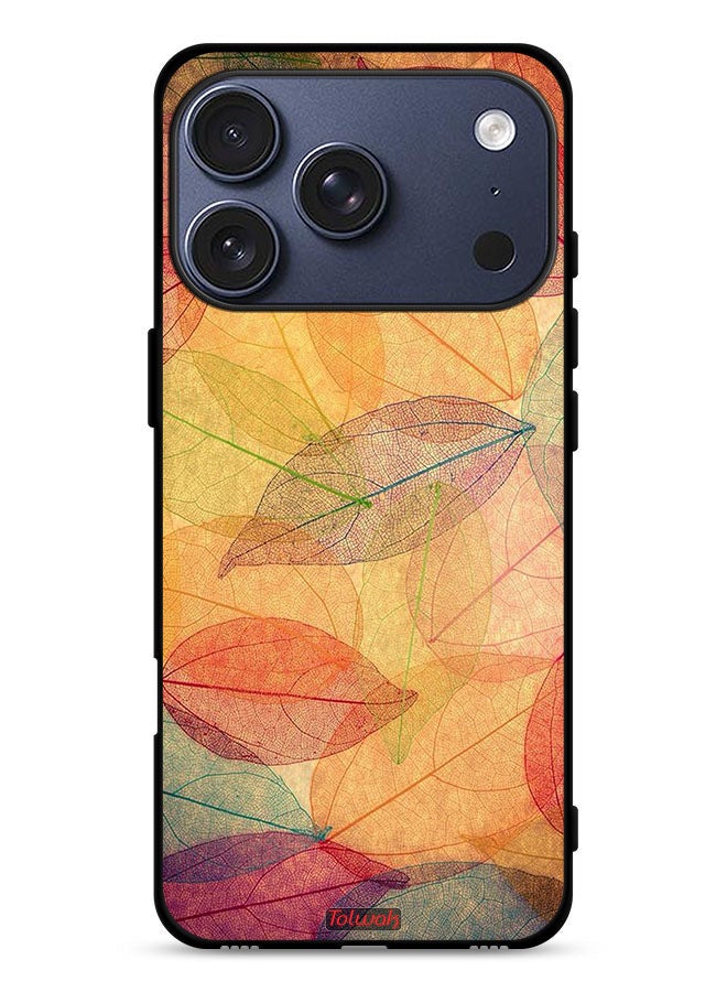Tolwak Apple iPhone 17 Pro Protective Case Cover Leaves Abstract Digital Art - Image 1