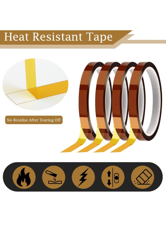 SUNSAR Heat Transfer Tape, 10mm x 33m, 4 Pack, High Temperature Resistant 250°C, for Sublimation and HTV Crafts - Image 5