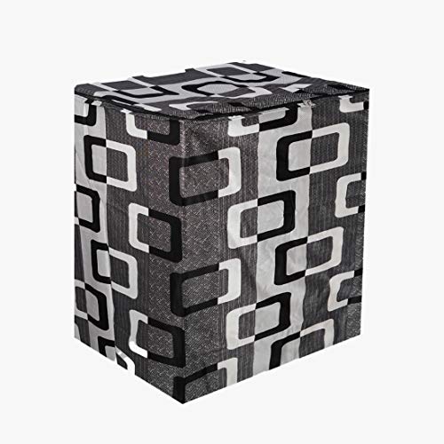 KANUSHI Industries® Black box Design Top Load Semi Automatic Washing Machine Cover (Suitable For 6 Kg, 6.5 kg, 7 kg, 7.5 kg) (VAR2-WASMAC-BLACK-BOX-SEMI-01) (WASMAC-BLACK-BOX-SEMI-01) - Image 3