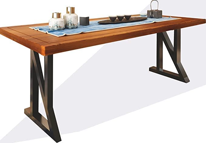 PRAMUKH FASHION PRAMUKH FASHION Metal Table Legs 28 Inch Heavy Duty Square Tube Desk Legs Furniture Legs for Coffee Table Dining Table Z Shape Pack of 2  - Image 2