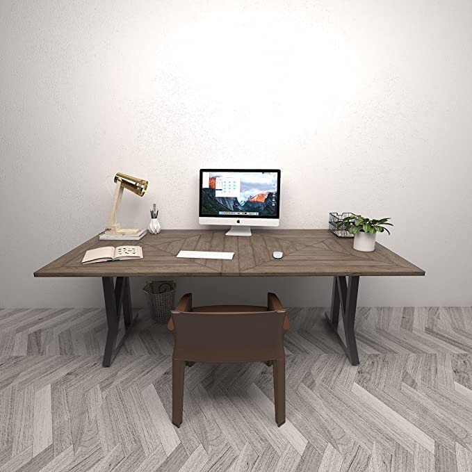 PRAMUKH FASHION PRAMUKH FASHION Metal Table Legs 28 Inch Heavy Duty Square Tube Desk Legs Furniture Legs for Coffee Table Dining Table Z Shape Pack of 2  - Image 4