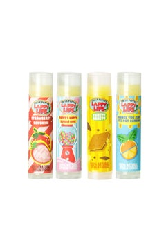 Lappy Lips Organic 100 Natural Lip Balm Chap stick for Kids Toddlers 4 flavors  Organic Essential Oil  for Dry Chapped Lips to Restore and Heal and Make Kids Happy