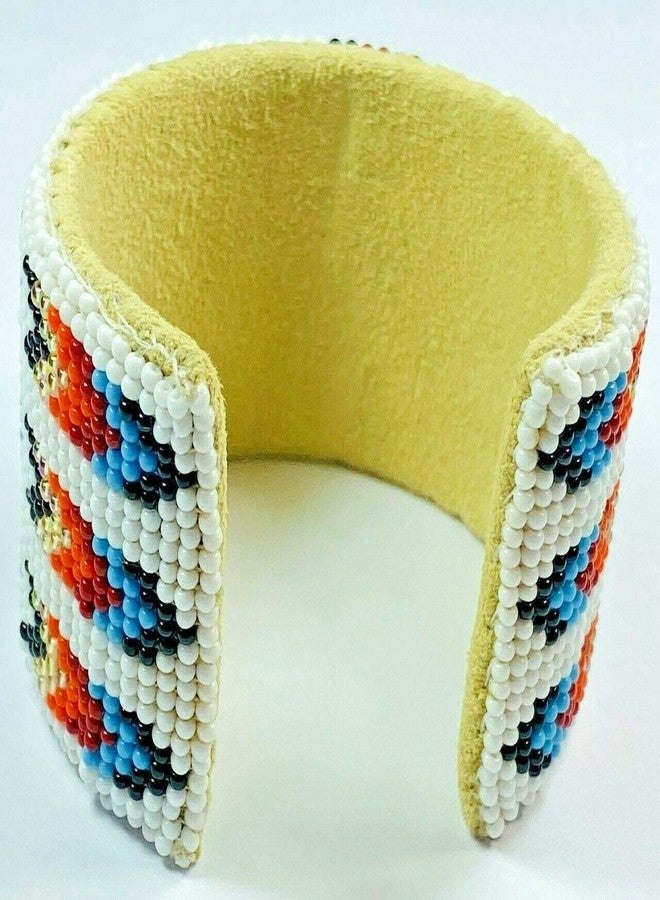 BeadsCorner Seed Beads Beaded Cuff Bracelet (White Paw) - Image 4