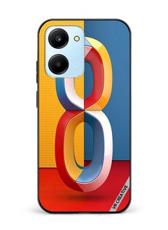 Protective Case Cover For Honor Play7T Number 8 Design Multicolour