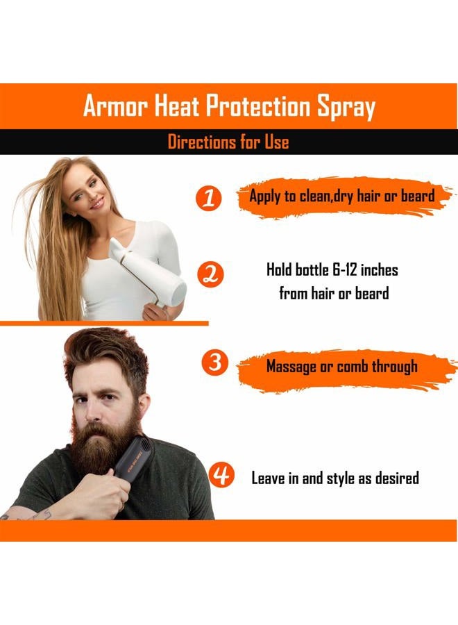 TAME THE WILD MAKE YOUR BEARD BEHAVE Tame the Wild Beard Straightener with Heat Protectant - Argan Oil, Keratin & Aloe Fortified Spray for Men's Hair & Beard - Large 8.5 Fl Oz Bottle - Image 3