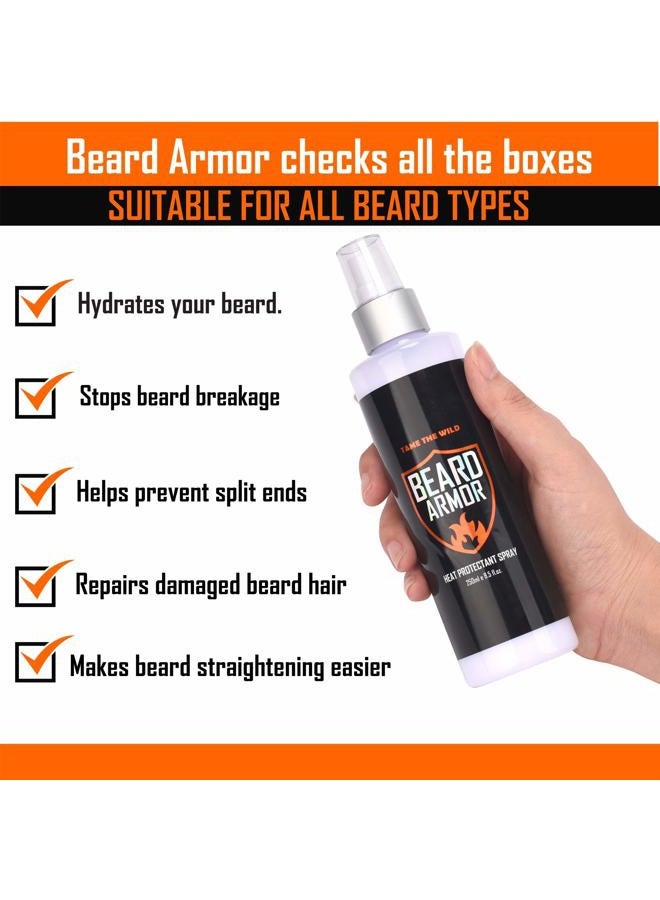 TAME THE WILD MAKE YOUR BEARD BEHAVE Tame the Wild Beard Straightener with Heat Protectant - Argan Oil, Keratin & Aloe Fortified Spray for Men's Hair & Beard - Large 8.5 Fl Oz Bottle - Image 4