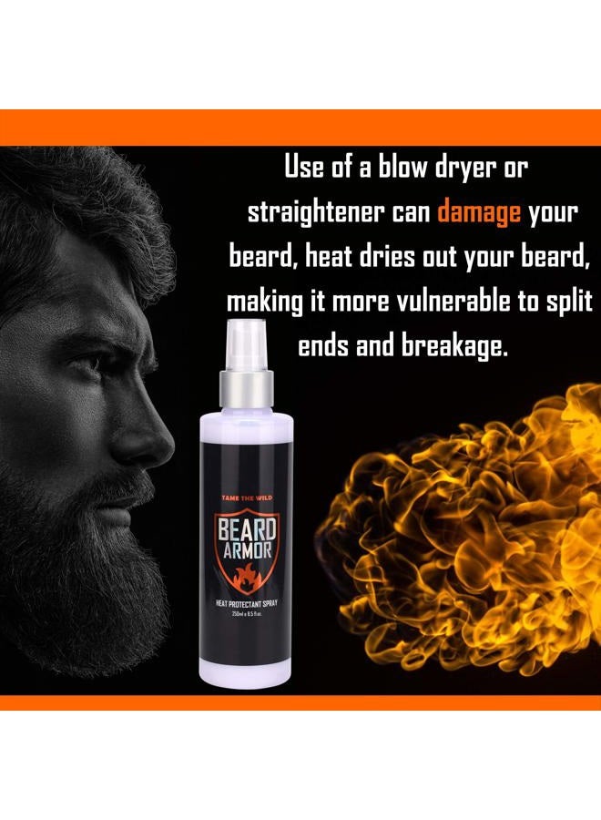 TAME THE WILD MAKE YOUR BEARD BEHAVE Tame the Wild Beard Straightener with Heat Protectant - Argan Oil, Keratin & Aloe Fortified Spray for Men's Hair & Beard - Large 8.5 Fl Oz Bottle - Image 5