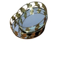 Generic Lotus Metal Tray Set * Mirrors, 2 Pieces, Perfect for Serving Sweets, Fruits and Snacks, Distinctive Decorative Design  - Image 5