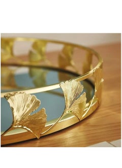 Generic Lotus Metal Tray Set * Mirrors, 2 Pieces, Perfect for Serving Sweets, Fruits and Snacks, Distinctive Decorative Design  - Image 4