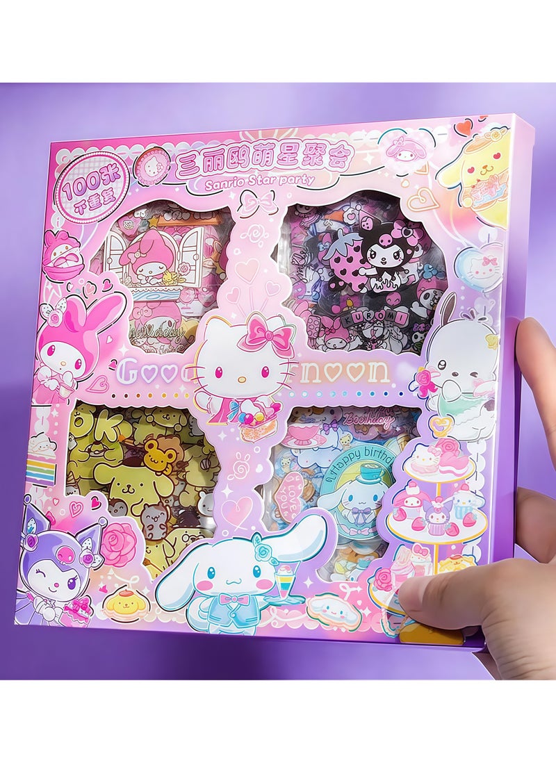 Cute Anime Girl Stickers – 100 Kawaii Vinyl Stickers Set, Aesthetic Cartoon Stickers for scrapbooking, diary, laptop, cell phone and water bottle – the ideal gift for kids and teenagers - Image 3