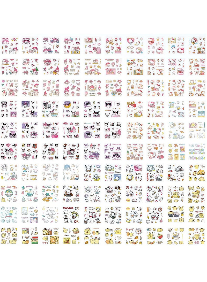 Cute Anime Girl Stickers – 100 Kawaii Vinyl Stickers Set, Aesthetic Cartoon Stickers for scrapbooking, diary, laptop, cell phone and water bottle – the ideal gift for kids and teenagers - Image 5