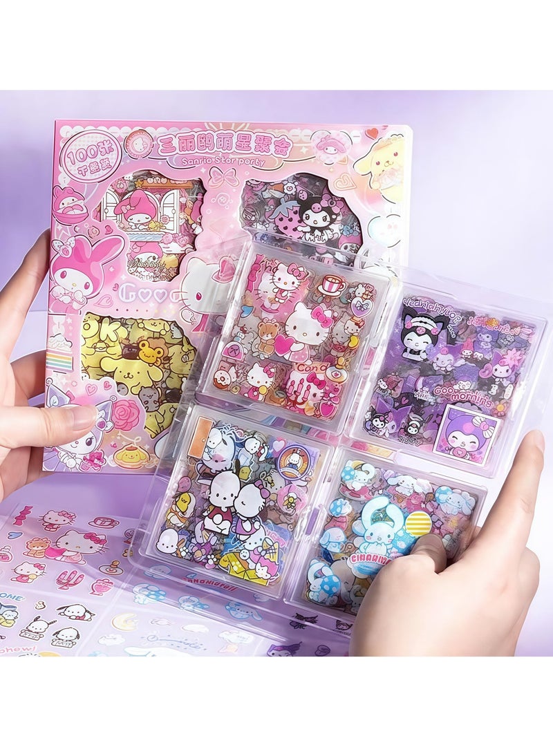 Cute Anime Girl Stickers – 100 Kawaii Vinyl Stickers Set, Aesthetic Cartoon Stickers for scrapbooking, diary, laptop, cell phone and water bottle – the ideal gift for kids and teenagers - Image 1