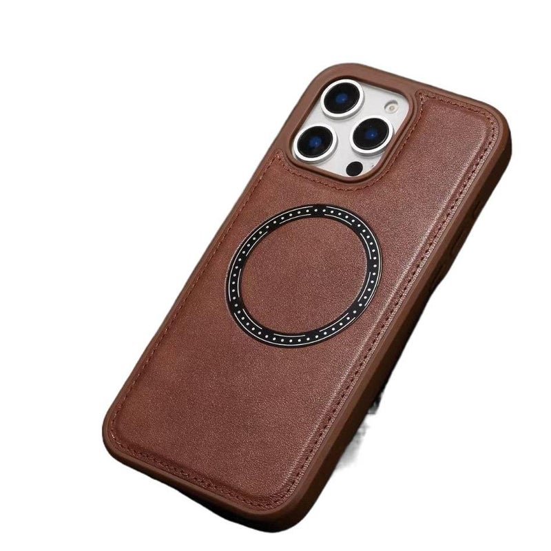 Leather Texture MagSafe Case for iPhone 17 / 17 Air / 17 Pro / 17 Pro Max with Drop Protection and Strong Magnetic plus Shockproof plus Full Coverage in Blue - ModaStar - Image 3