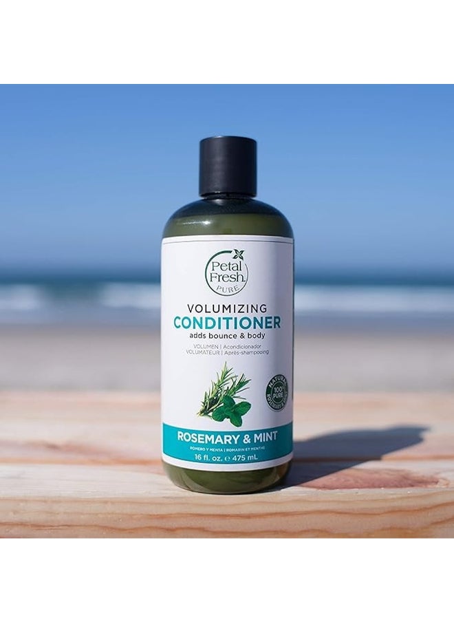 Petal fresh - Petal Fresh Pure Volumizing Conditioner, Rosemary & Mint, Adds Bounce & Body, 475Ml - Image 1